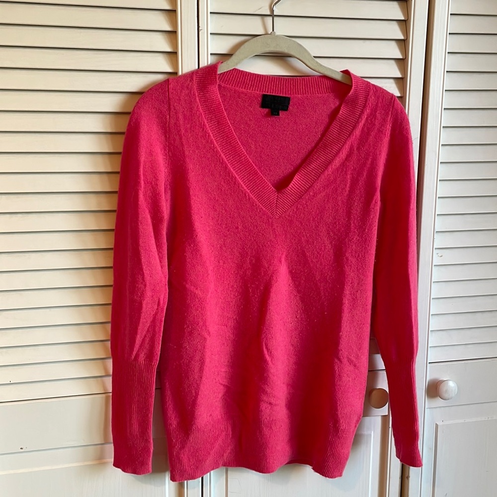 J.Crew bright pink cashmere sweater